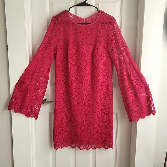 Trina Turk Lace Long Sleeve Dress - Picture 3 of 6